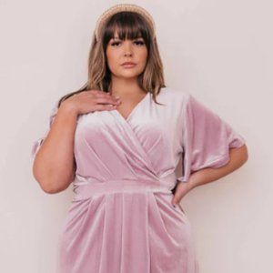 JessaKae Velvet  Northward Dress 2X Mauve